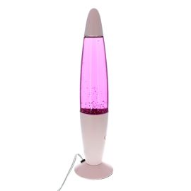 Lampe à lave rose à paillettes