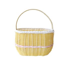 Panier scoubidou jaune