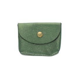 Petit porte-cartes cuir vert olive 