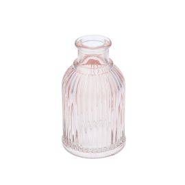 Petit vase en verre rose 