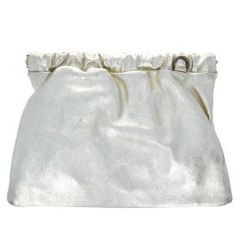 Sac pochette cuir doré