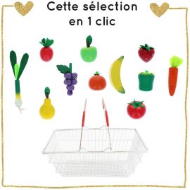 Sélection en 1 clic panier de fruits en bois