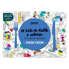 Sets de table à colorier vroom vroom