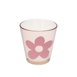 verre rose marguerite