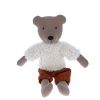 Peluche ours Marceau en pantalon velours