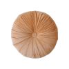 Coussin rond velours beige