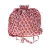 Sac pochon lilas block print - Delhi d'antan