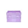 Caisse de rangement pliable en plastique violet