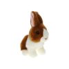 Peluche lapin marron et blanc