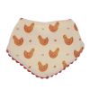 Bavoir bandana éponge poules - La petite poule rousse