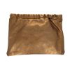 Sac pochette cuir bronze