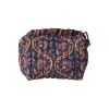 Petite trousse de toilette froufrou block print bleu - Mariage Indien