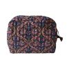 Grande trousse de toilette block print bleu - Mariage Indien