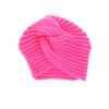 Bonnet turban côtelé neon pink adulte