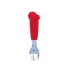 Fourchette avec manche voiture silicone rouge