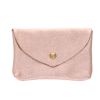 Grand porte-monnaie enveloppe cuir or rose