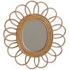 Miroir oval rotin