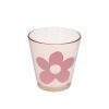 Verre marguerite rose