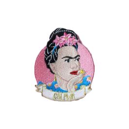 Patch thermocollant Malicieuse® Frida Kahlo Rose - Self Tissus