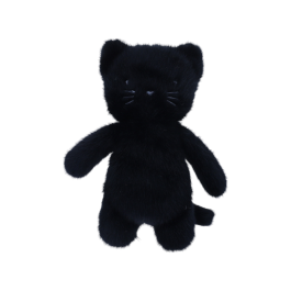 Peluche chat noir ébouriffée et son conte pour enfants, Attileon -   France
