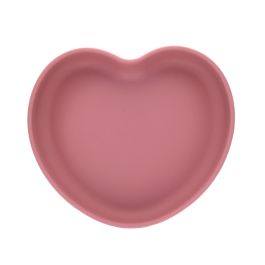 Assiette cœur silicone rose