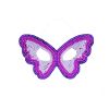 Masque papillon violet rose
