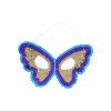 Masque papillon doré violet bleu