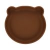 Assiette ours silicone camel