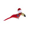 Oiseau à clipser - toucan rouge bonnet Noël