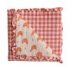 Couverture poules et vichy - La petite poule rousse