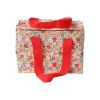 Lunch bag fleuri rouge