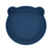 Assiette ours silicone bleu marine