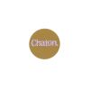 Badge chaton fond moutarde