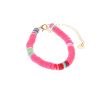 Bracelet surfeur perles de heishi rose