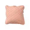 Coussin pointelle rose 30x30