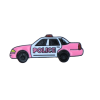 Pins voiture de police rose
