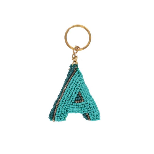 Porte-clés en perles initiale - Lettre de A à Z