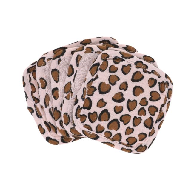 Lot de 5 lingettes lavables en éponge tacheté léopard - Chaton Jolie saison  - Le petit Souk