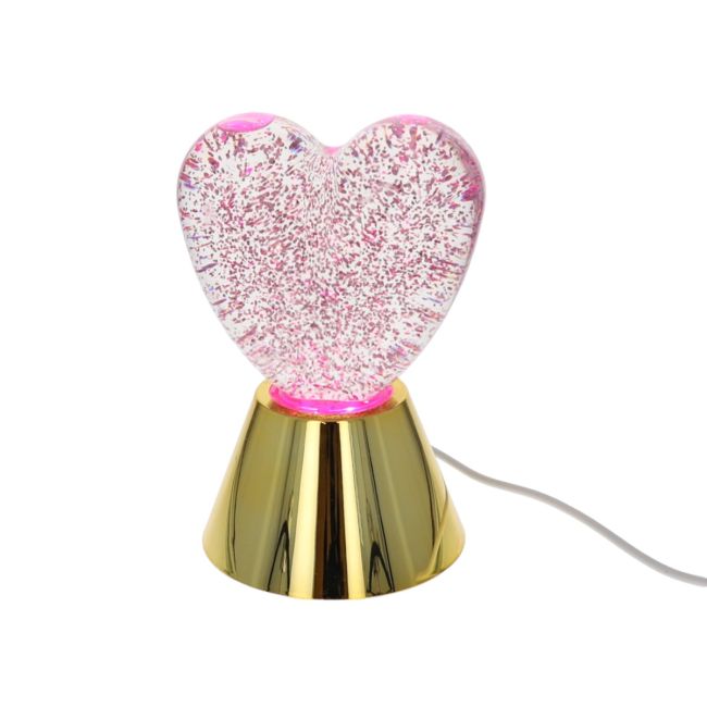 Lampe cœur rose à paillettes Atelier jasmin - Le petit Souk